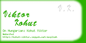 viktor kohut business card